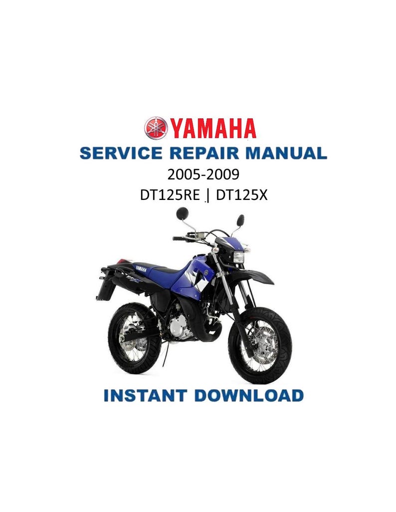 Yamaha DT125RE DT125X Service Manual PDF service repair manual cover