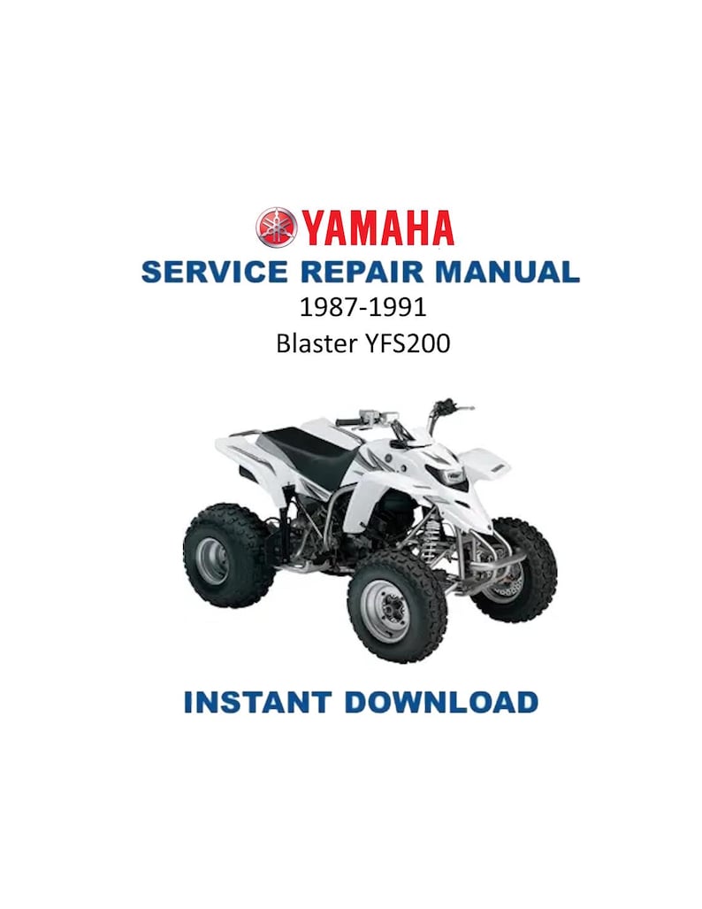 Yamaha Blaster YFS200 Service Manual PDF service repair manual cover