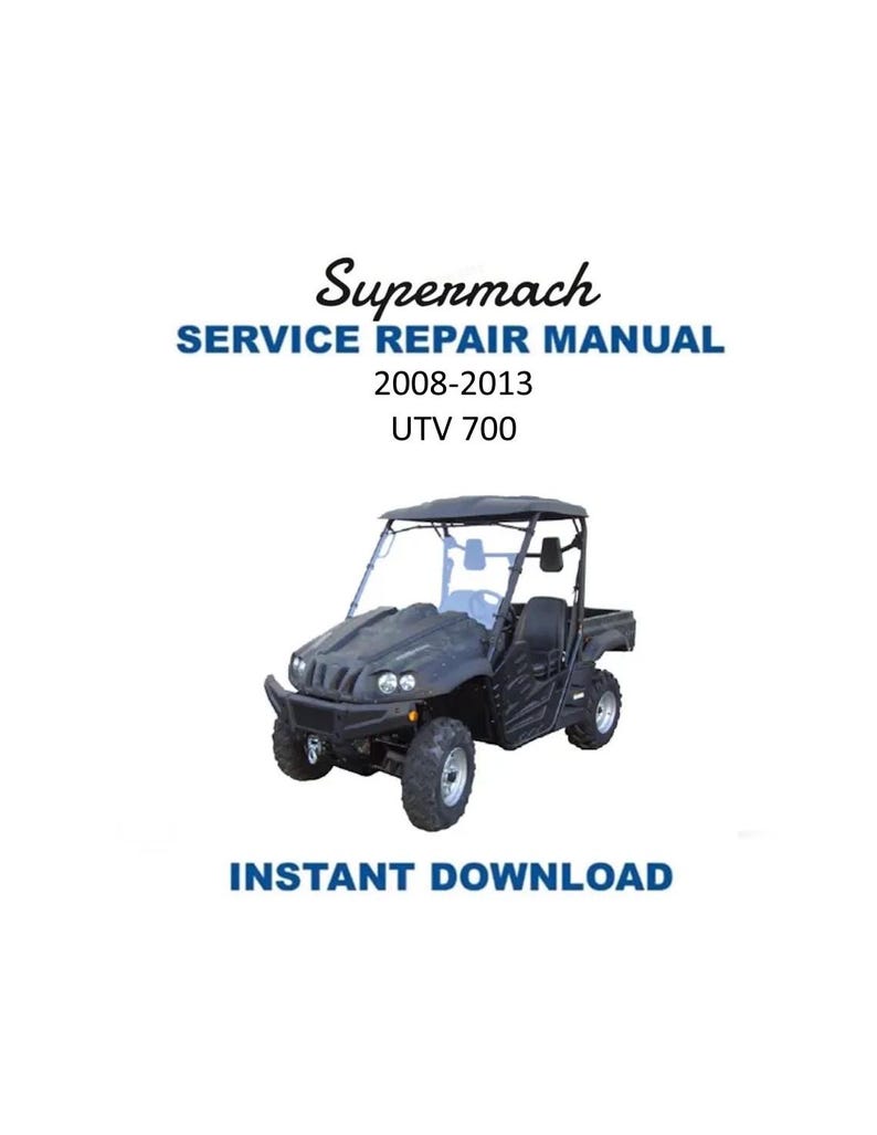 Supermach UTV 700 Service Manual PDF service repair manual cover