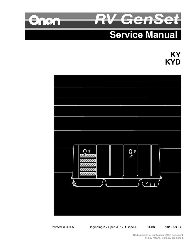 Cummins Onan KY KYD RV Generator Service Manual service manual preview page 2