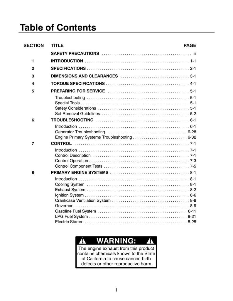 Cummins Onan Microlite 4000 KY RV Generator Service Manual 1994-2018 service manual preview page 6