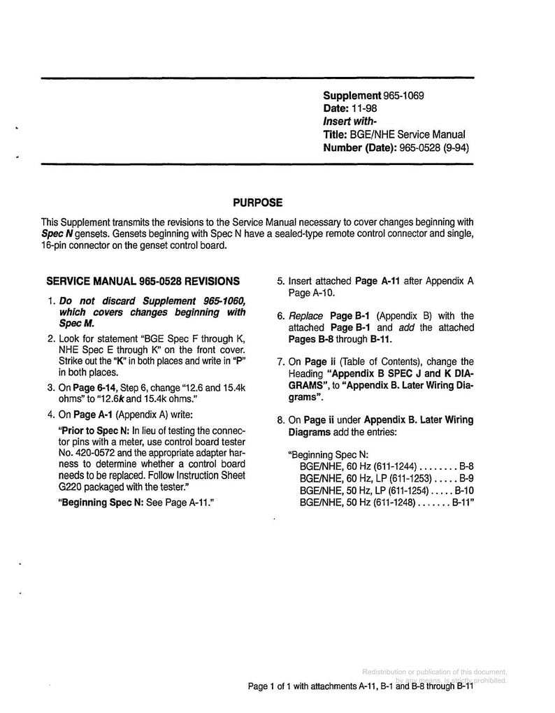 Cummins Onan BGE NHE Emerald Plus RV Generator Service Manual 1994-1998 Generator service manual preview page 8