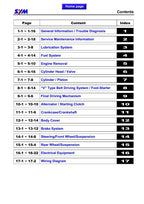 SYM Euro MX 125 Service Manual service manual preview page 3