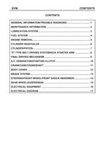 SYM Fiddle II Scooter Service Manual 2005-2009 50cc Motorcycle service manual preview page 3
