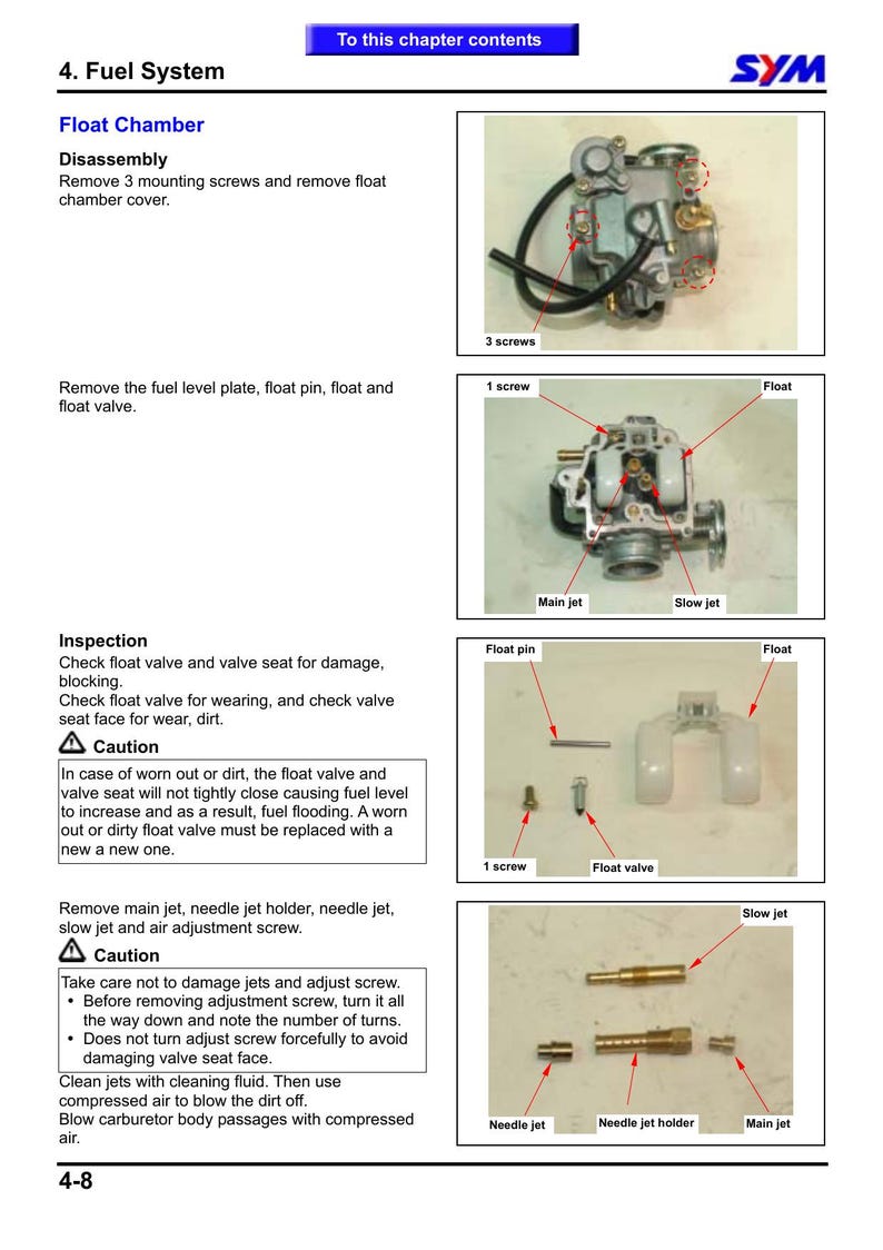 SYM GTS 250 Joymax 250 Service Manual 2005-2009 Scooter service manual preview page 7
