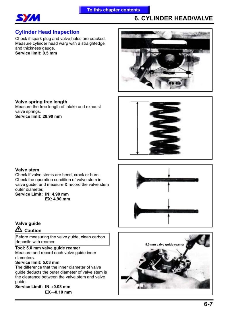 SYM HD125 HD200 Motorcycle Service Manual 2000-2004 Repair service manual preview page 8