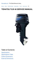 Tohatsu TLDI 40 50 HP Service Manual 2000-2004 Outboard service manual preview page 6