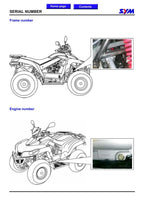 SYM Quad Lander 250 Service Manual 2003-2007 ATV UA25A service manual preview page 6