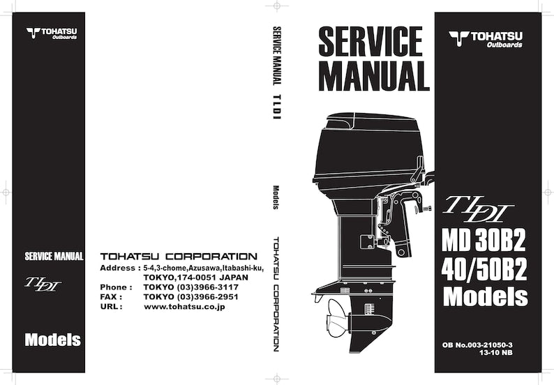 Tohatsu MD 30B2 40B2 50B2 Service Manual service manual preview page 2