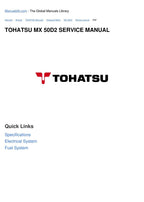 Tohatsu MX 50D2 MWX 50D2 Service Manual service manual preview page 6