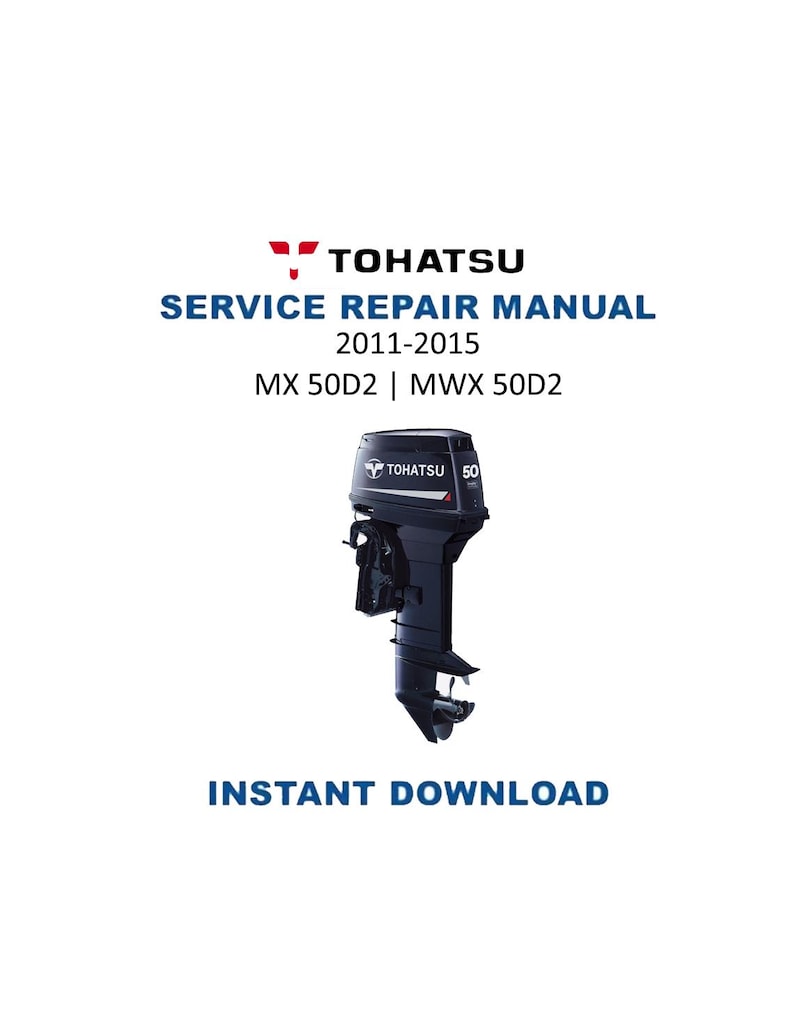 Tohatsu MX 50D2 MWX 50D2 Service Manual PDF service repair manual cover