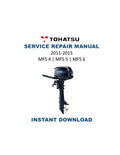 Tohatsu MFS 4 5 6 Service Manual 2011-2015 Outboard Motor PDF service repair manual cover