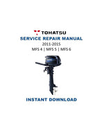 Tohatsu MFS 4 5 6 Service Manual 2011-2015 Outboard Motor PDF service repair manual cover