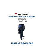 Tohatsu TLDI 40 50 HP Service Manual 2000-2004 Outboard PDF service repair manual cover