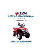 SYM Quad Lander 250 Service Manual 2003-2007 ATV UA25A PDF service repair manual cover