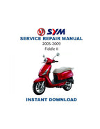 SYM Fiddle II Scooter Service Manual 2005-2009 50cc Motorcycle PDF service repair manual cover