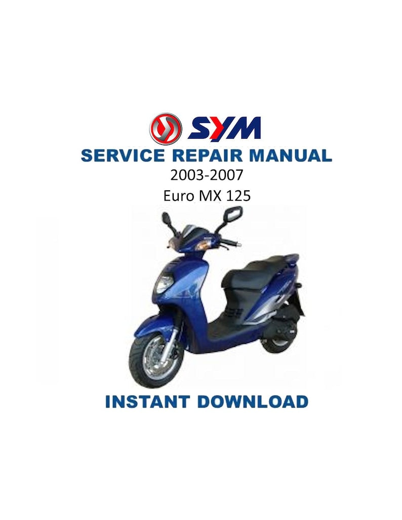 SYM Euro MX 125 Service Manual PDF service repair manual cover
