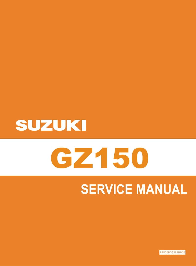 Suzuki GZ150 Service Manual service manual preview page 2