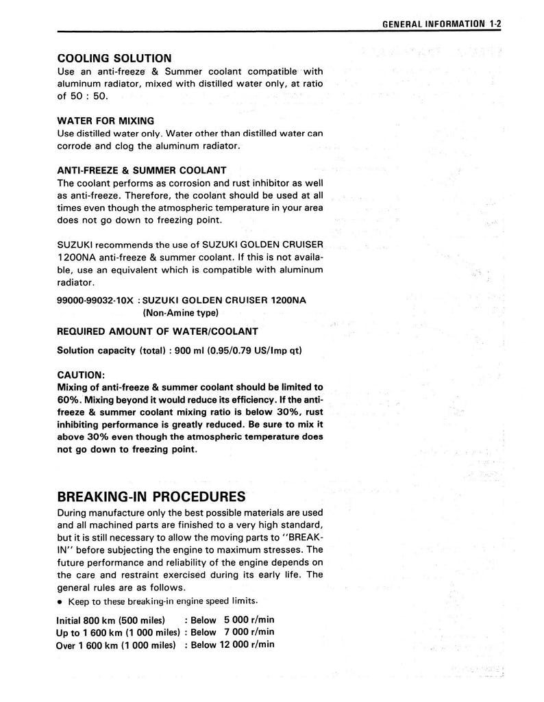 Suzuki TS200R Service Manual 1990-1994 Motorcycle service manual preview page 9