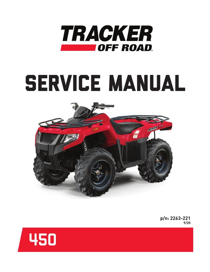 Tracker Off Road 450 ATV Service Manual service manual preview page 2