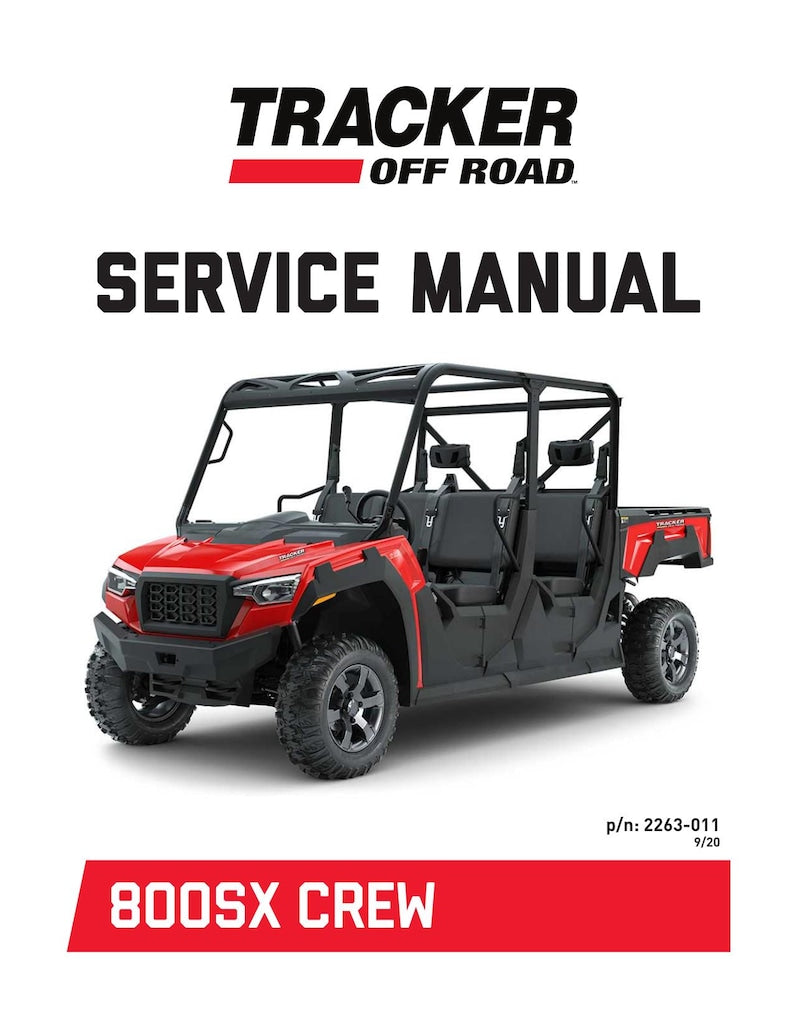 Tracker Off Road 800SX Crew Service Manual service manual preview page 2