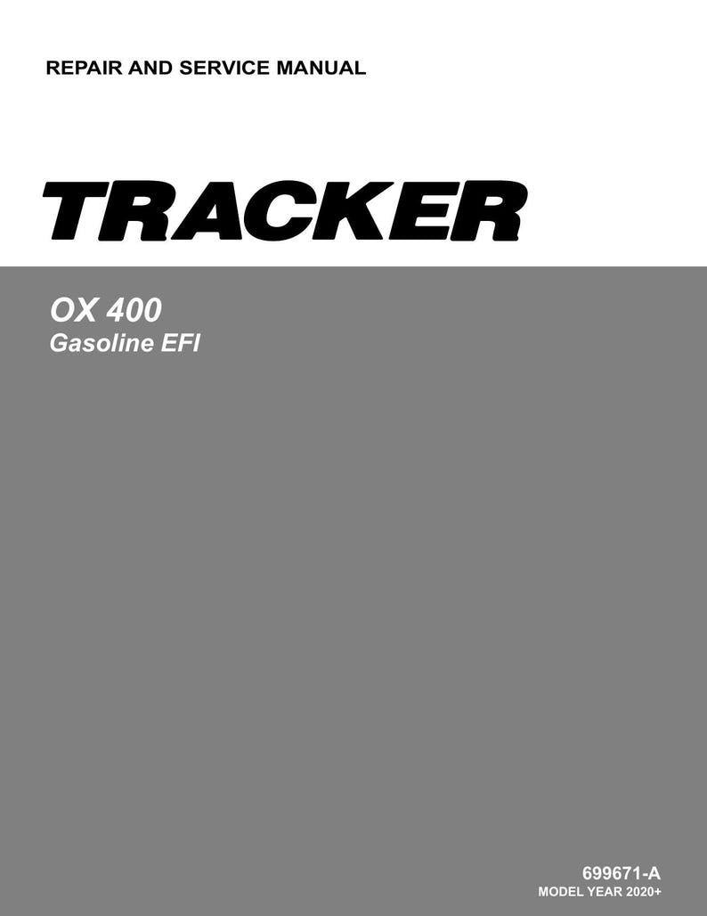 Tracker OX 400 UTV Service Manual service manual preview page 2