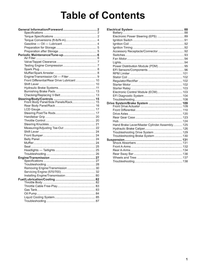 Tracker Off Road 570 700 ATV Service Manual 2021-2025 service manual preview page 3