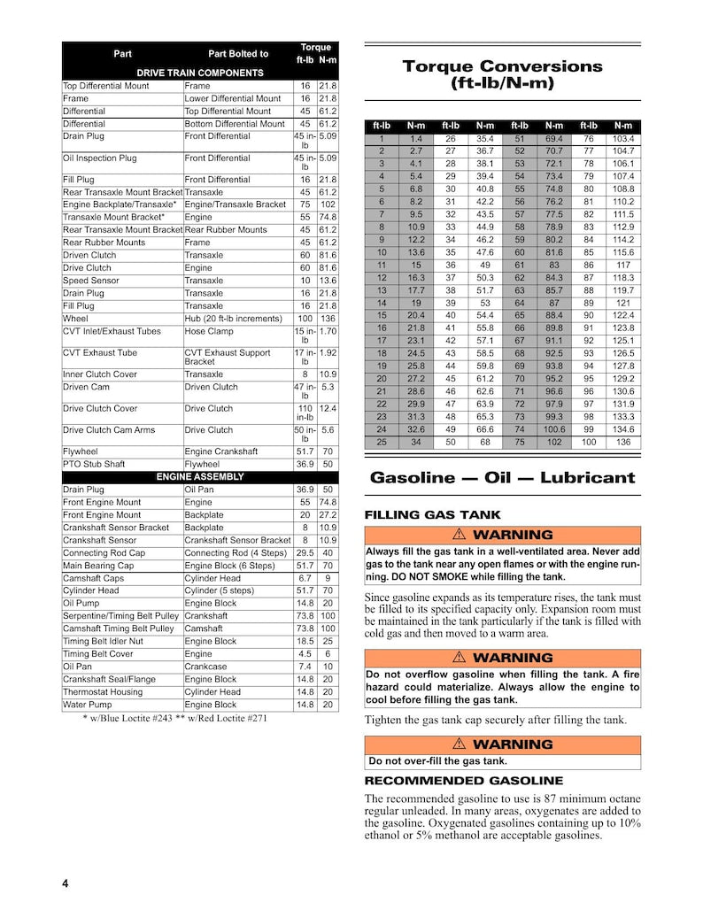 Tracker Off Road 800SX Service Manual service manual preview page 10