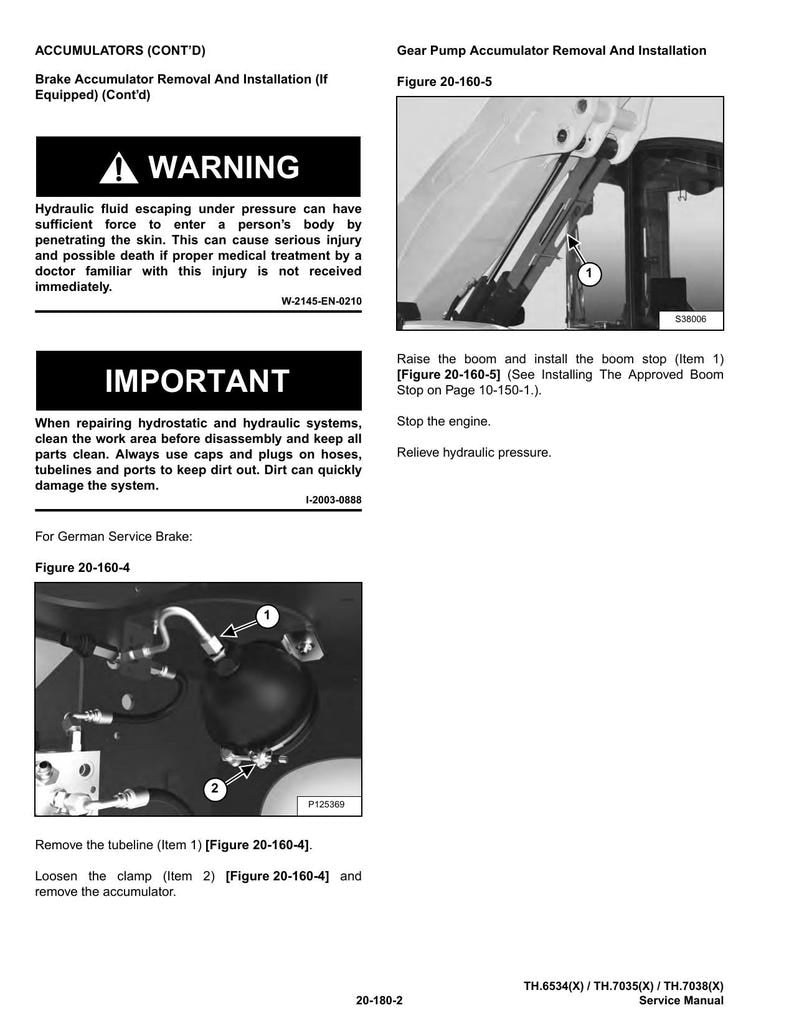 Massey Ferguson TH6534 TH7035 TH7038 Telehandler Service Manual 2016-2020 service manual preview page 4