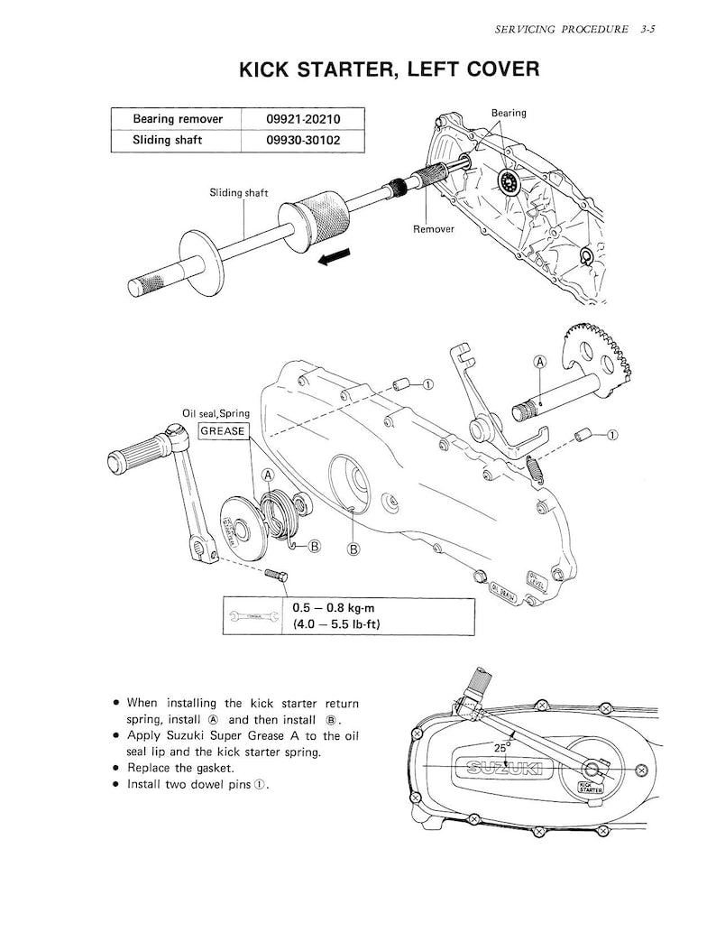 Suzuki FZ50 Service Manual 1979-1983 50cc Motorcycle service manual preview page 4