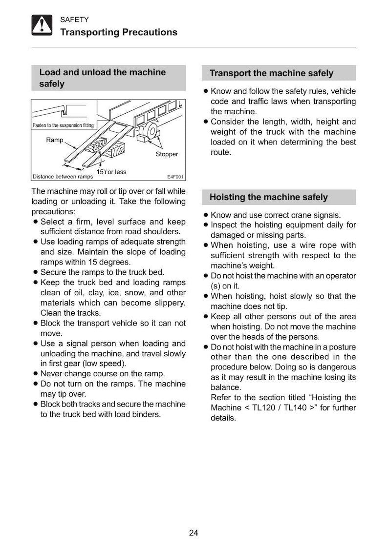 Takeuchi TL120 TL130 TL140 TL150 Crawler Loader Operator Manual service manual preview page 5