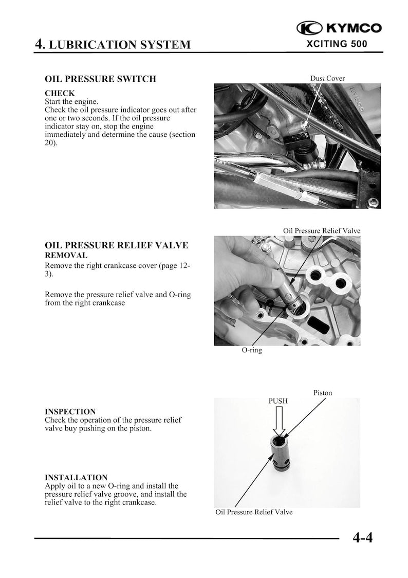 KYMCO Xciting 500 Service Manual service manual preview page 6