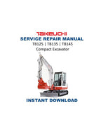 Takeuchi TB125 TB135 TB145 Service Manual PDF service repair manual cover