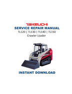 Takeuchi TL120 TL130 TL140 TL150 Crawler Loader Operator Manual PDF service repair manual cover