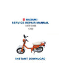 Suzuki FZ50 Service Manual 1979-1983 50cc Motorcycle PDF service repair manual cover