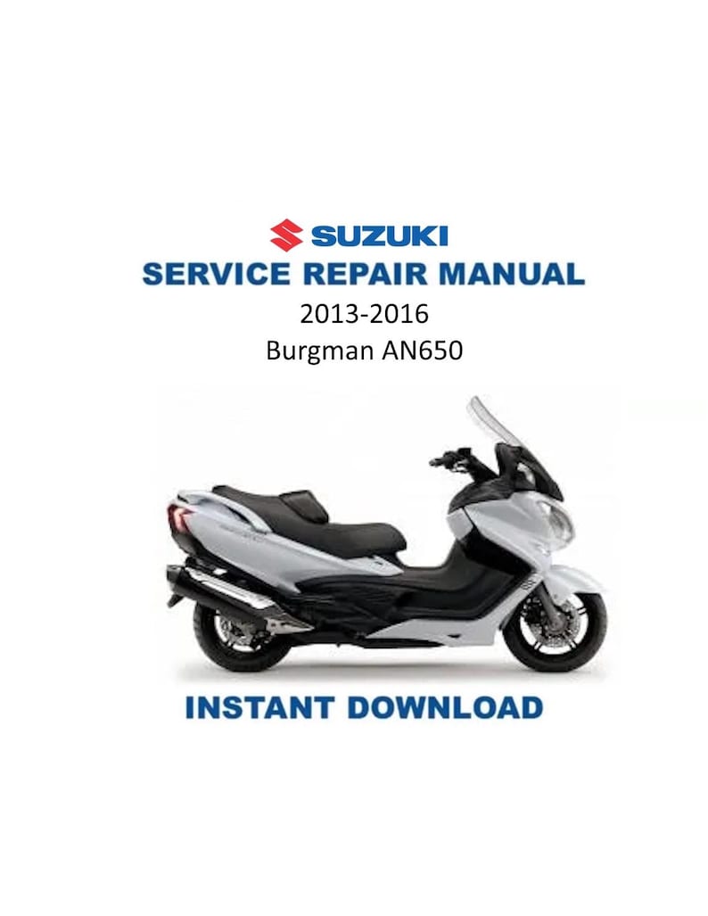 Suzuki Burgman 650 AN650 Service Manual PDF service repair manual cover