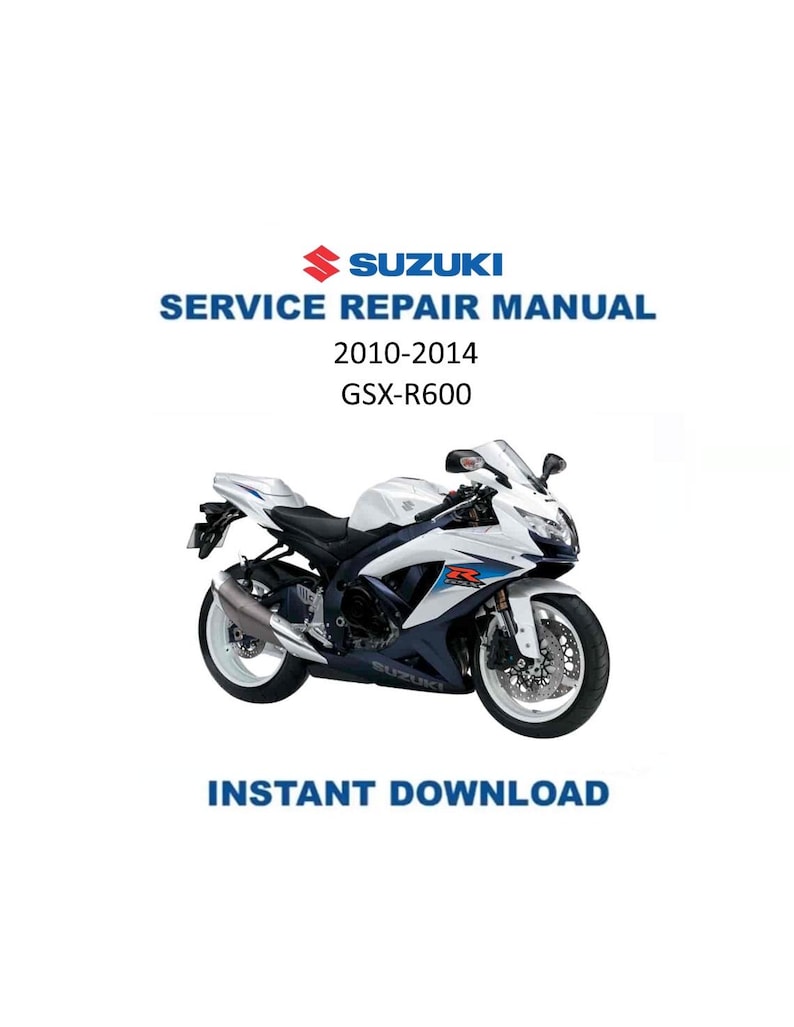 Suzuki GSX-R600 Service Manual PDF service repair manual cover