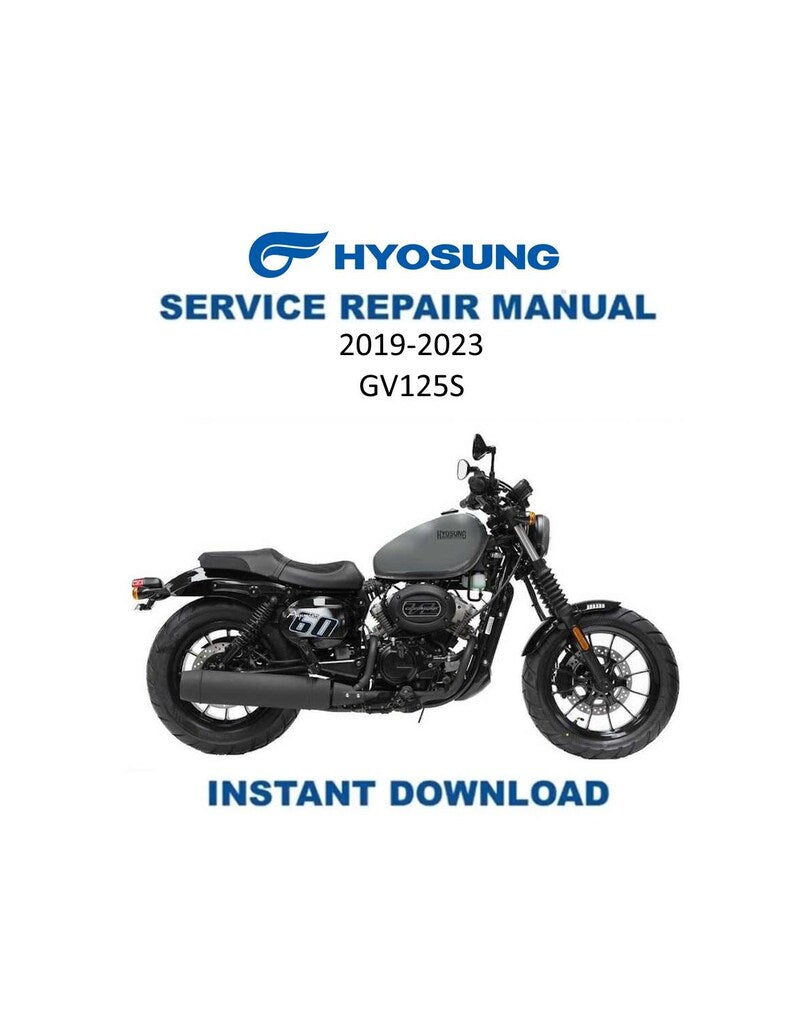 Hyosung GV125S Service Manual PDF service repair manual cover