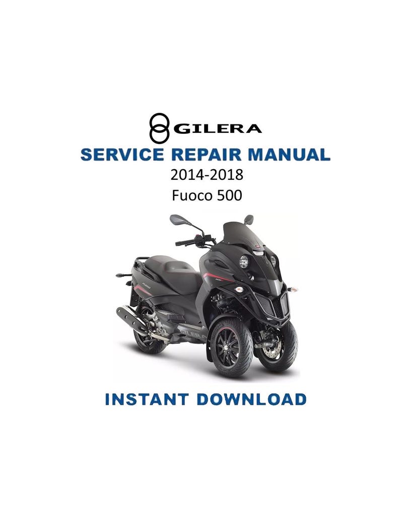 Gilera Fuoco 500 Service Manual PDF service repair manual cover