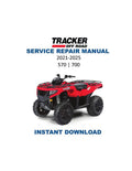Tracker Off Road 570 700 ATV Service Manual 2021-2025 PDF service repair manual cover