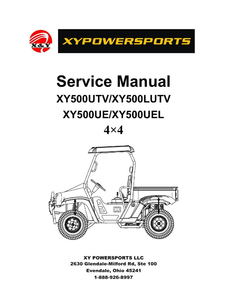 XY Powersports XY500 UTV Service Manual 2010-2014 4x4 utv service manual preview page 2