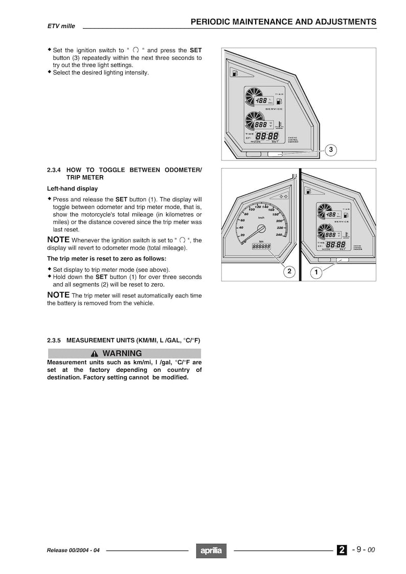 Aprilia Caponord ETV Mille Service Manual service manual preview page 5