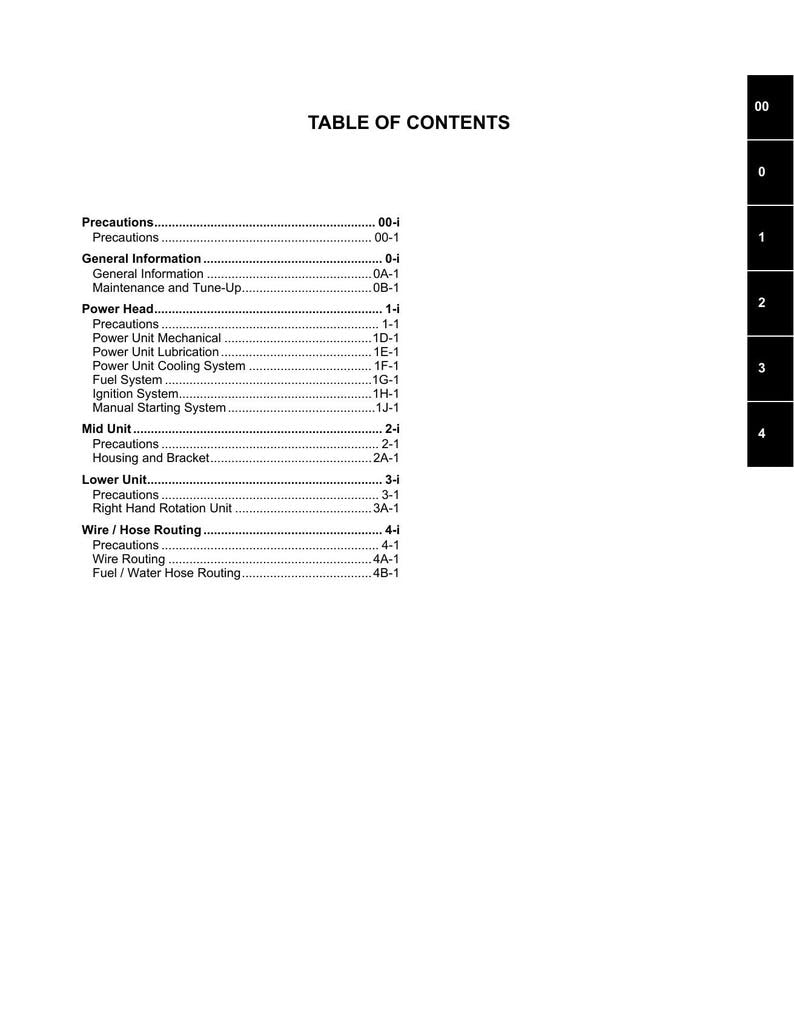 Suzuki DF4A DF5A DF6A Outboard Service Manual service manual preview page 3