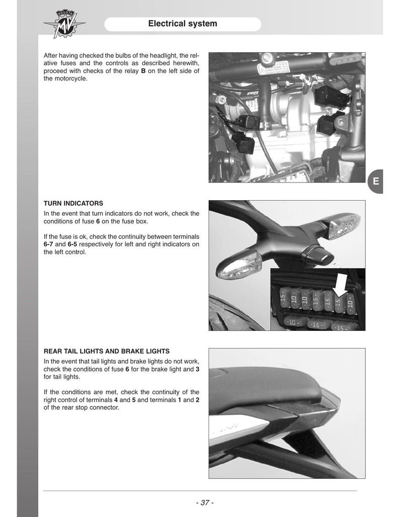MV Agusta Brutale 675 800 Dragster 800 Service Manual 2014-2018 Motorcycle pdf service manual preview page 5