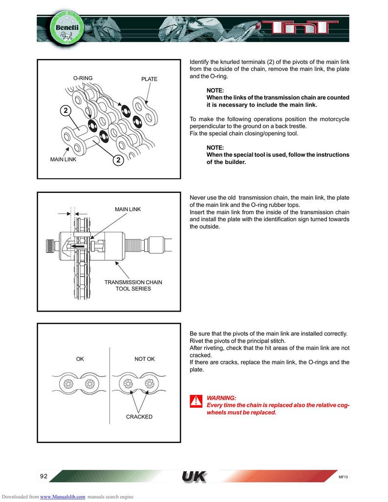 Benelli TNT 1130 Service Manual 2004-2008 Motorcycle Repair service manual preview page 5