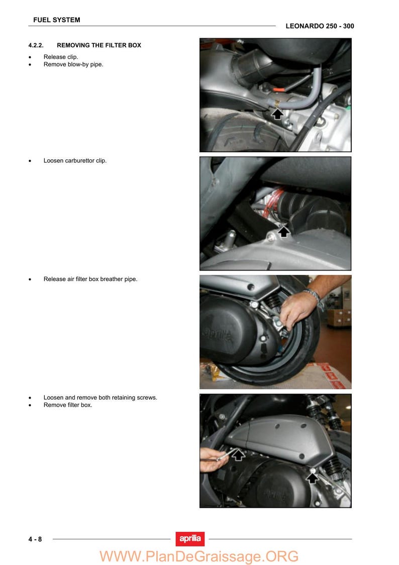 Aprilia Leonardo 250 300 Service Manual service manual preview page 4
