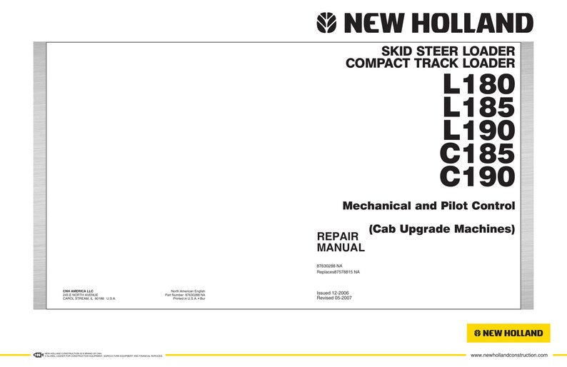 New Holland L180 L185 L190 C185 C190 Service Manual service manual preview page 2