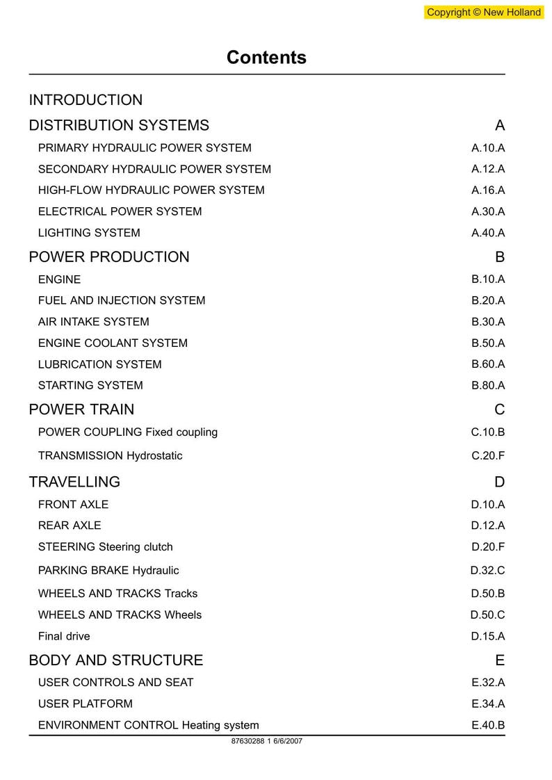 New Holland L180 L185 L190 C185 C190 Service Manual service manual preview page 5