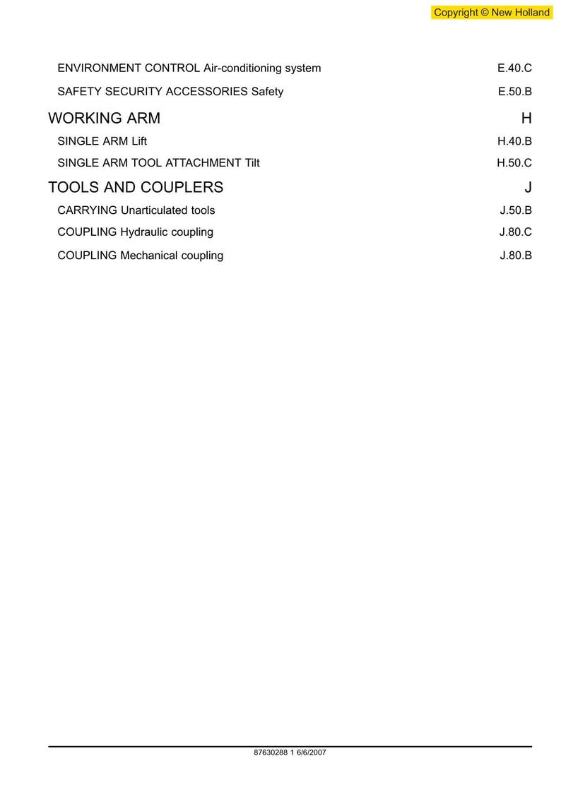 New Holland L180 L185 L190 C185 C190 Service Manual service manual preview page 6
