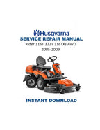 Husqvarna Rider 316T 322T 316TXs AWD Service Manual PDF service repair manual cover